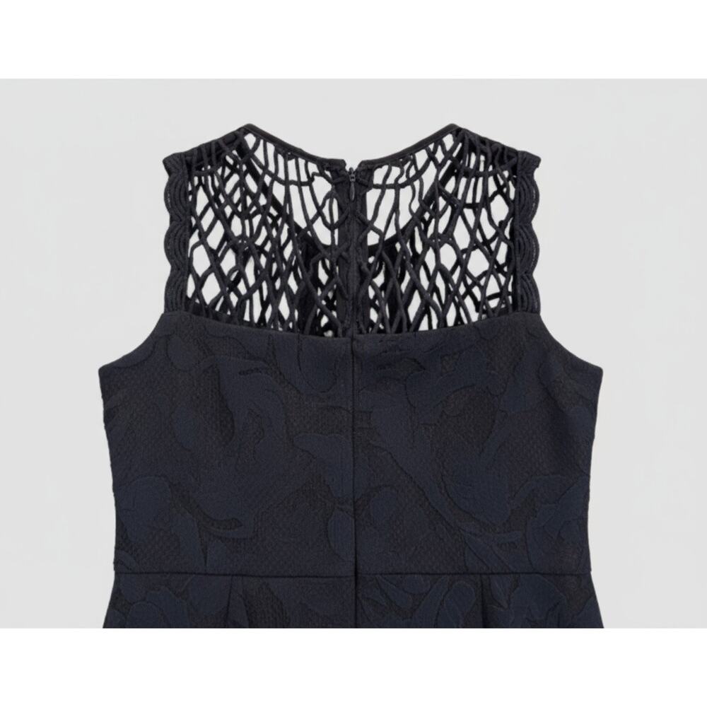 Antonio Melani Dress Women’s Sz 2 Navy Lace Midi Sleeveless Fit & Flare Cocktail - Picture 5 of 13